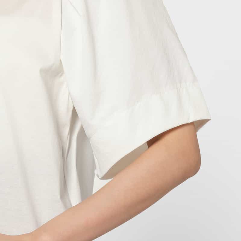 BARNEYS NEW YORK ウォッシャブル 異素材コンビネーションカットソー OFF WHITE