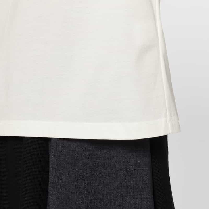 BARNEYS NEW YORK ウォッシャブル 異素材コンビネーションカットソー OFF WHITE