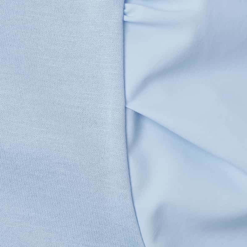 BARNEYS NEW YORK ウォッシャブル 異素材コンビネーションカットソー LIGHT BLUE