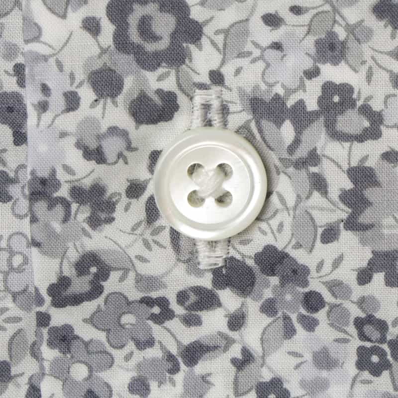 BARNEYS NEW YORK フラワープリントカジュアルシャツ GRAY