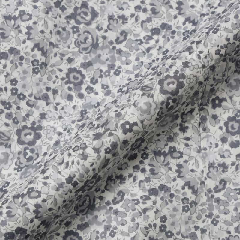 BARNEYS NEW YORK フラワープリントカジュアルシャツ GRAY