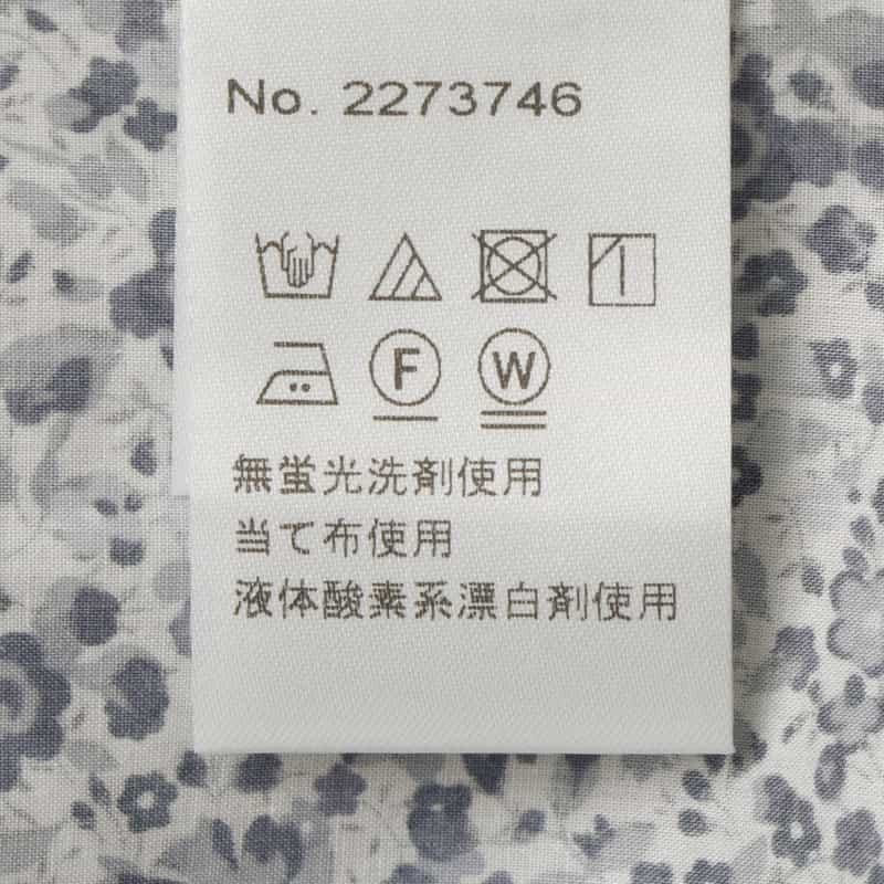 BARNEYS NEW YORK フラワープリントカジュアルシャツ GRAY