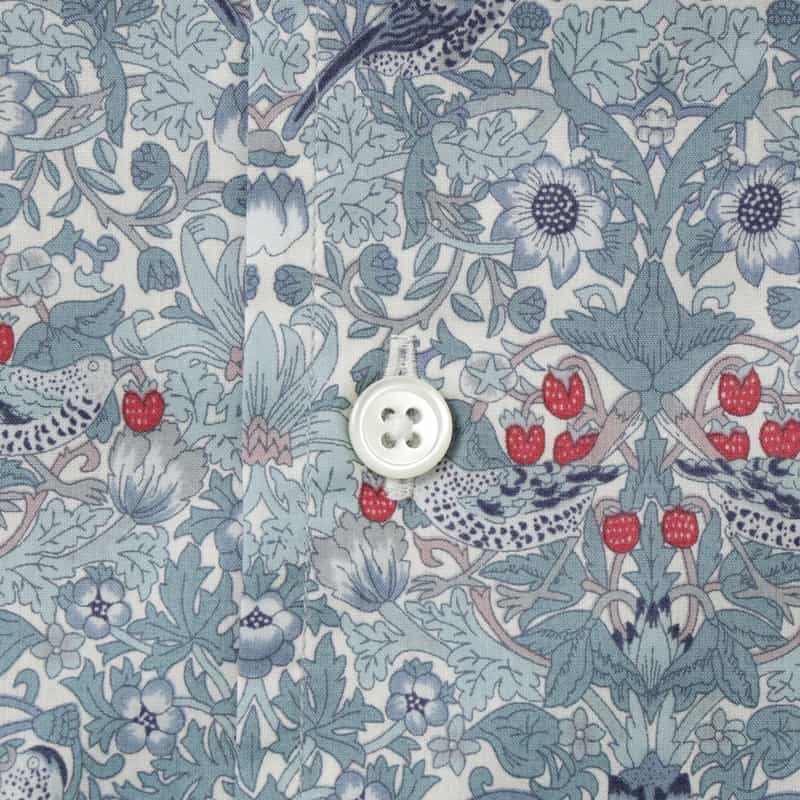 BARNEYS NEW YORK 花柄オープンカラーシャツ BLUE