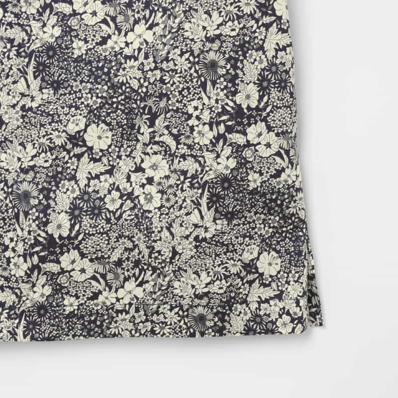 BARNEYS NEW YORK 花柄オープンカラーシャツ NAVY