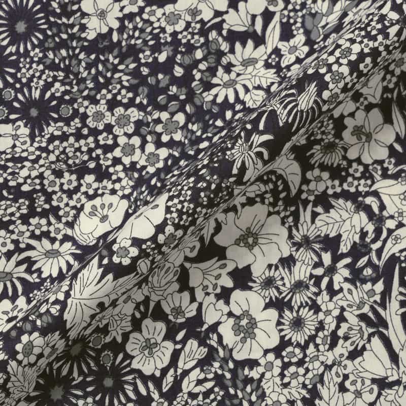 BARNEYS NEW YORK 花柄オープンカラーシャツ NAVY