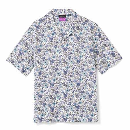 花柄オープンカラーシャツ