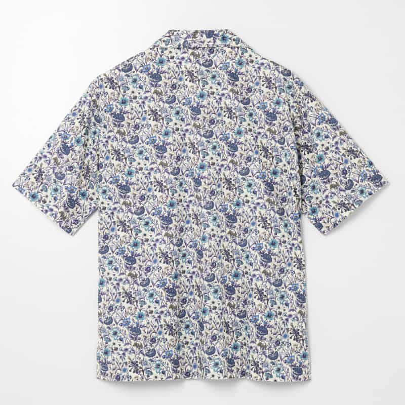 BARNEYS NEW YORK 花柄オープンカラーシャツ PURPLE