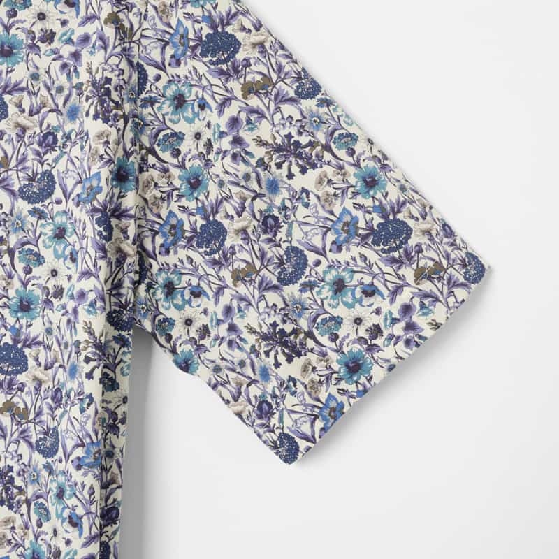 BARNEYS NEW YORK 花柄オープンカラーシャツ PURPLE