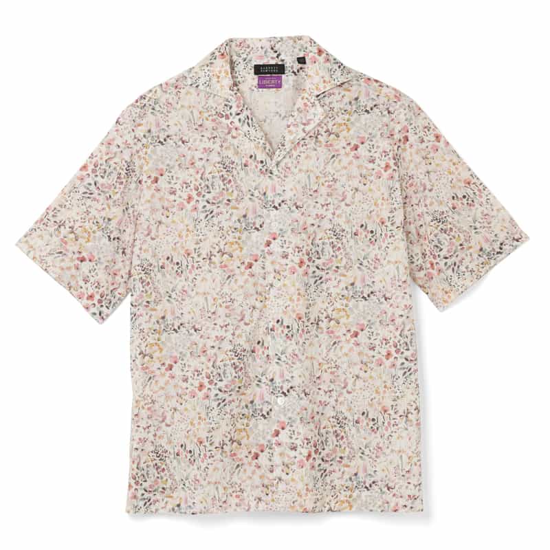 BARNEYS NEW YORK 花柄オープンカラーシャツ PINK