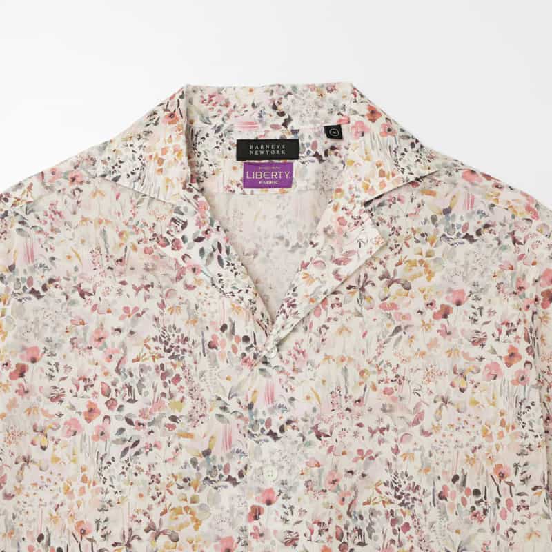 BARNEYS NEW YORK 花柄オープンカラーシャツ PINK
