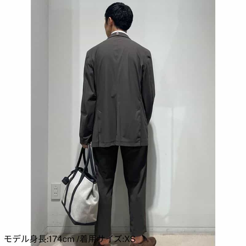 BARNEYS NEW YORK セットアップ ストレッチテーパードパンツ BROWN