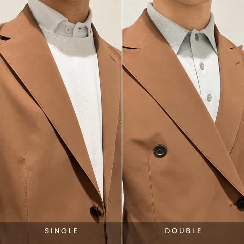 BARNEYS NEW YORK セットアップ ナイロンタフタシングルブレストジャケット BROWN