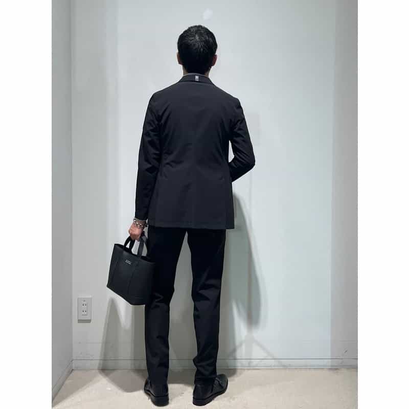 BARNEYS NEW YORK セットアップ ナイロンタフタレギュラーパンツ BLACK