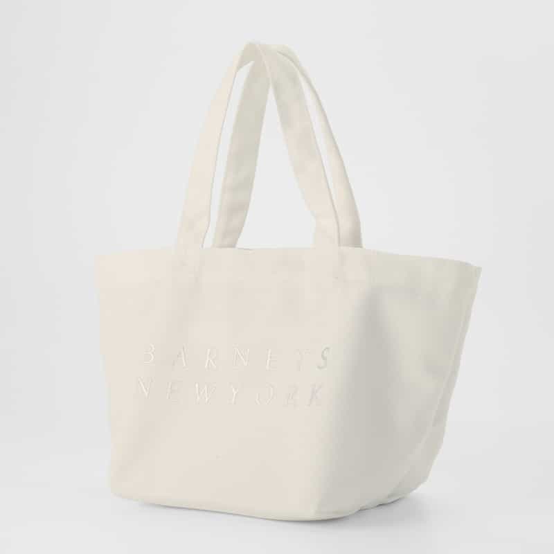 BARNEYS NEW YORK ロゴ入り ミニトートバッグ WHITE