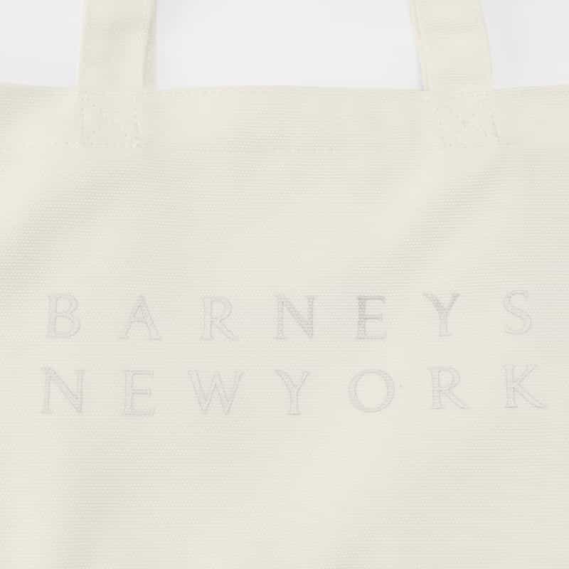 BARNEYS NEW YORK ロゴ入り ミニトートバッグ WHITE