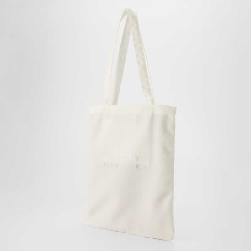 BARNEYS NEW YORK ロゴ入り トールトートバッグ WHITE