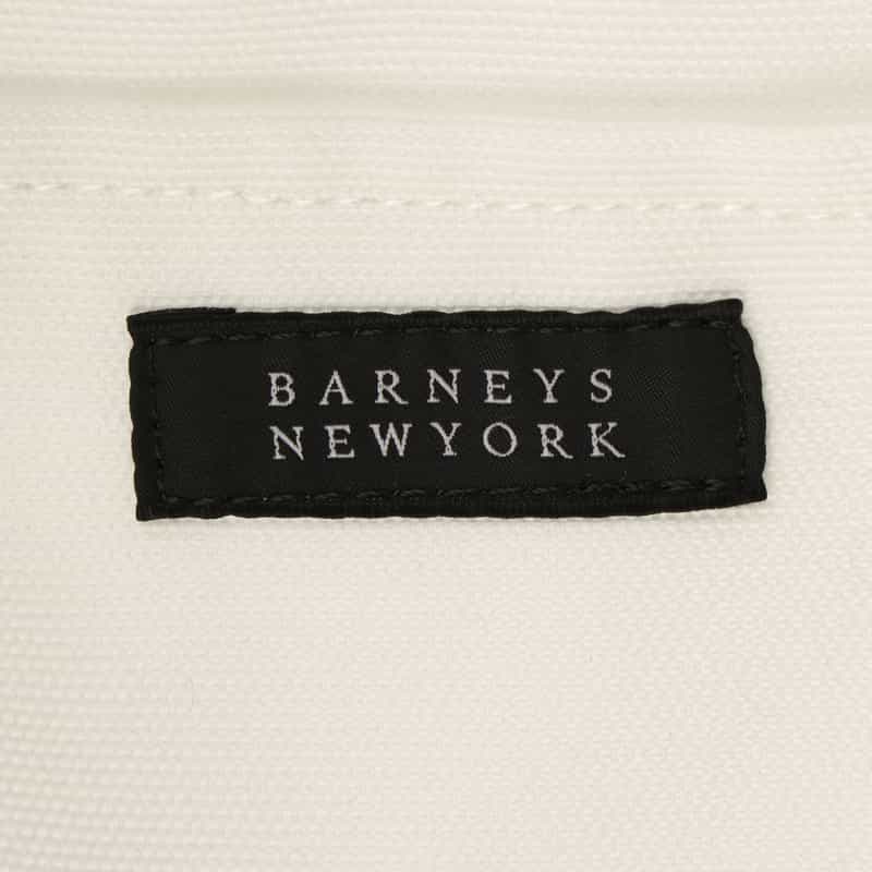 BARNEYS NEW YORK ロゴ入り トールトートバッグ WHITE