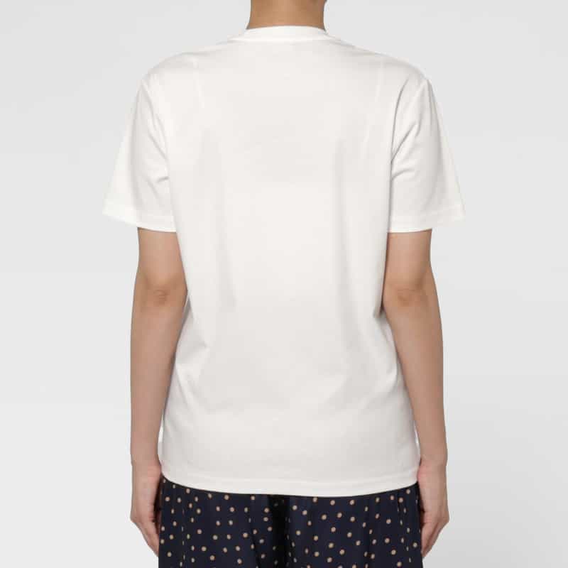 BARNEYS NEW YORK ウォッシャブル グラデーションプリントロゴTシャツ WHITE
