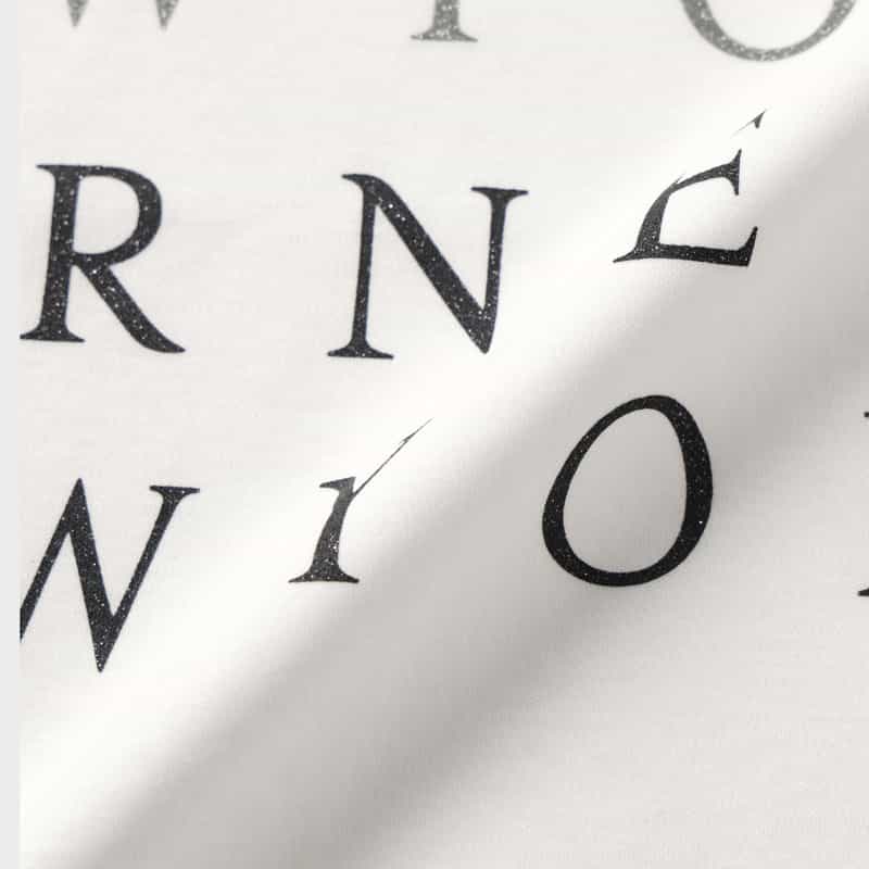 BARNEYS NEW YORK ウォッシャブル グラデーションプリントロゴTシャツ WHITE