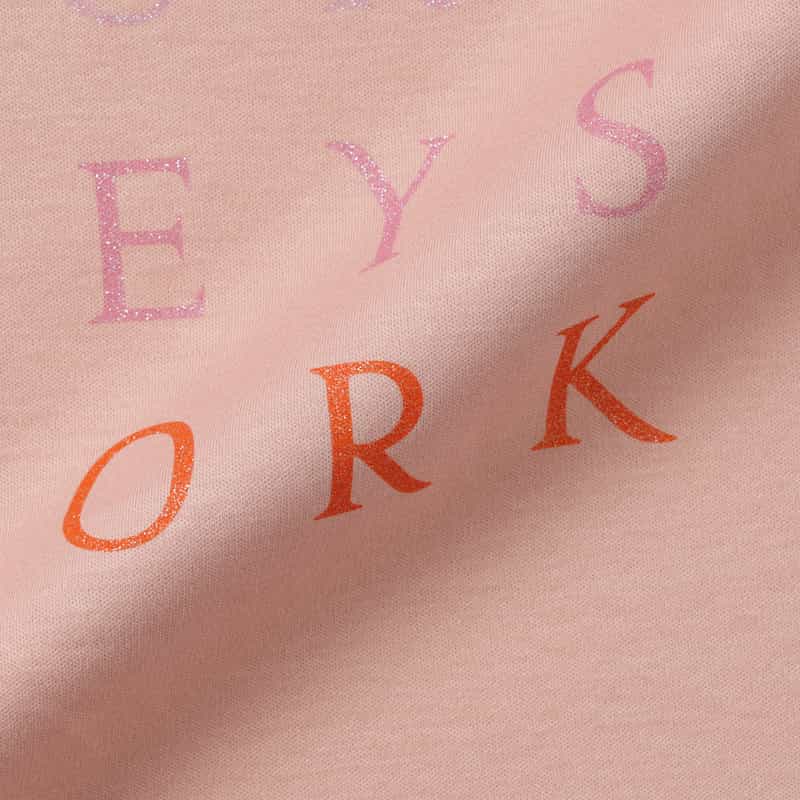 BARNEYS NEW YORK ウォッシャブル グラデーションプリントロゴTシャツ PINK