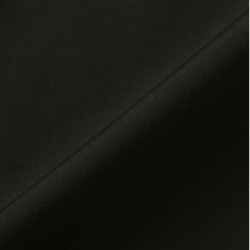 BARNEYS NEW YORK ウォッシャブル ギャザースリーブロングドレス BLACK