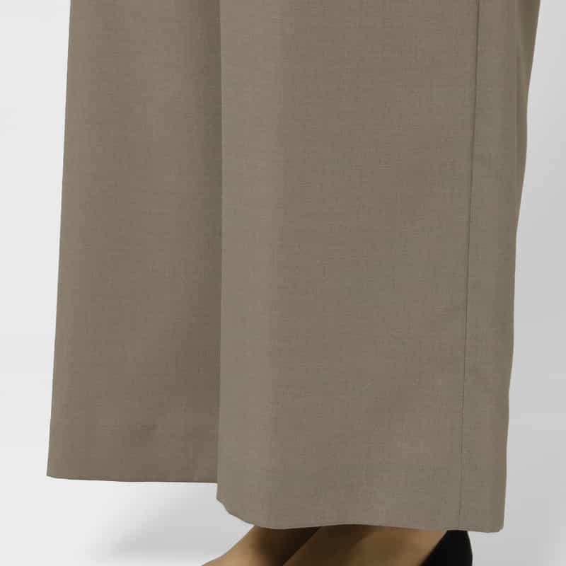 BARNEYS NEW YORK ウォッシャブル ドライタッチ ドローストリングイージーパンツ KHAKI