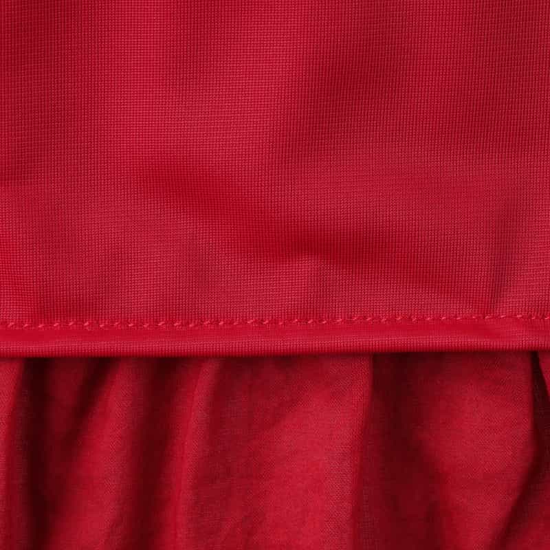 BARNEYS NEW YORK ウォッシャブル ローン素材ドローストリングティアードスカート RED