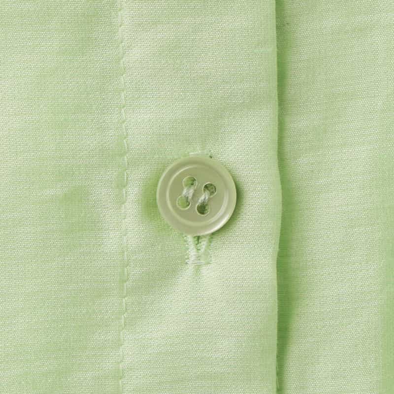 BARNEYS NEW YORK ウォッシャブル シアー素材 タック入りボリュームブラウス LIGHT GREEN