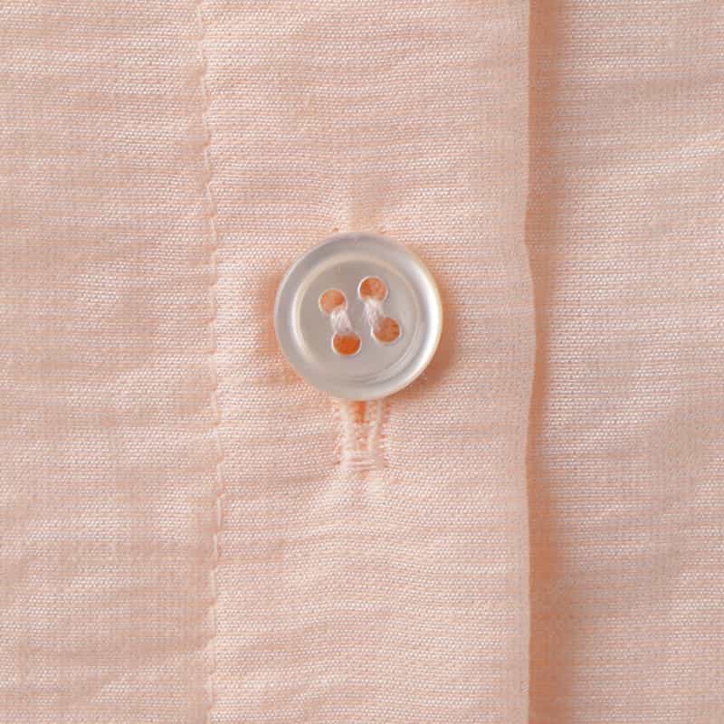 BARNEYS NEW YORK ウォッシャブル シアー素材 タック入りボリュームブラウス PINK