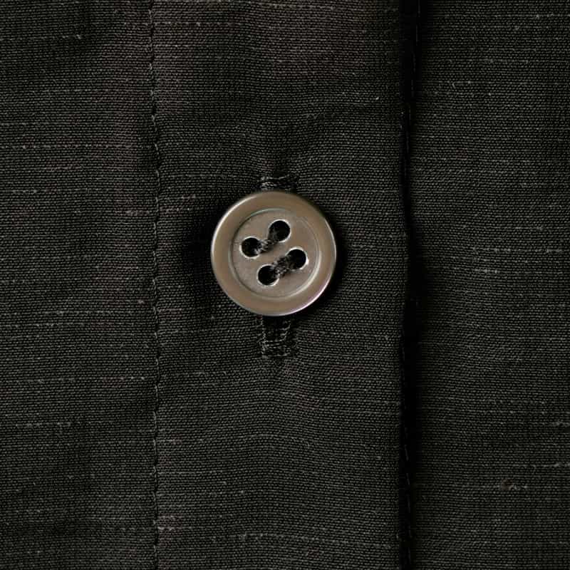 BARNEYS NEW YORK ウォッシャブル シアー素材 タック入りボリュームブラウス BLACK
