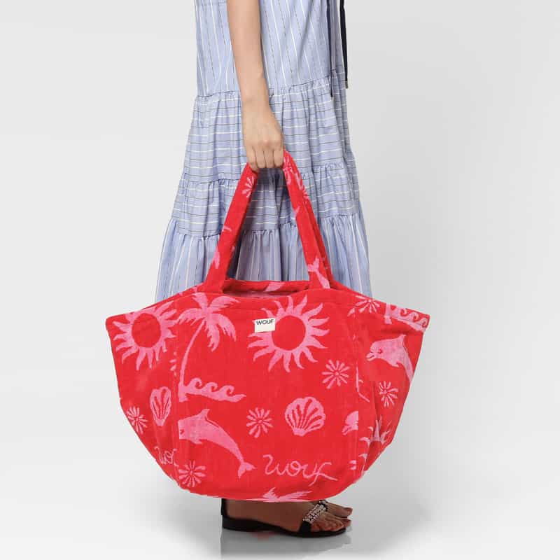 WOUF WOUF ＜ウーフ＞ トートバッグ RED