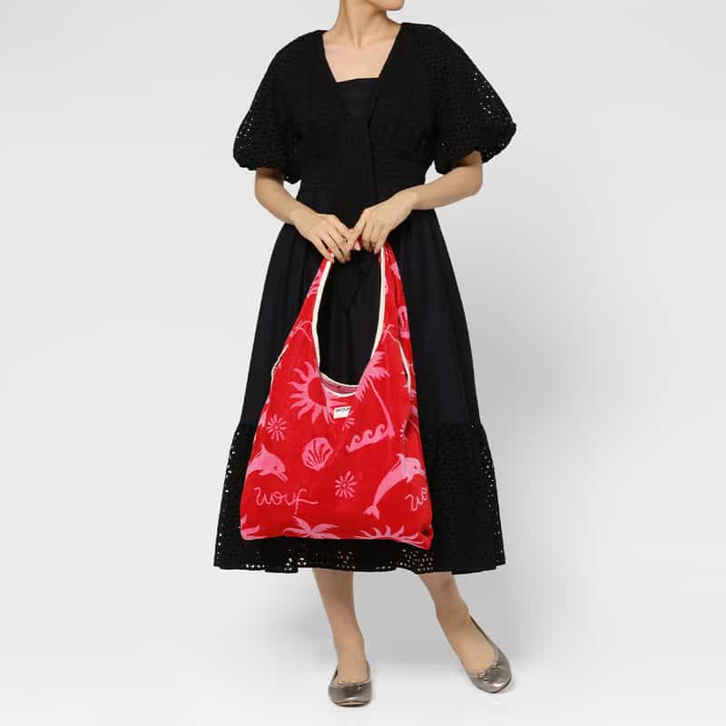 WOUF WOUF ＜ウーフ＞ トートバッグ RED