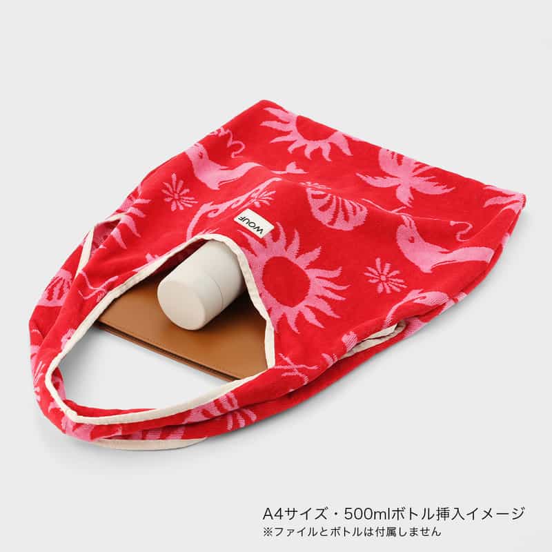 WOUF WOUF ＜ウーフ＞ トートバッグ RED