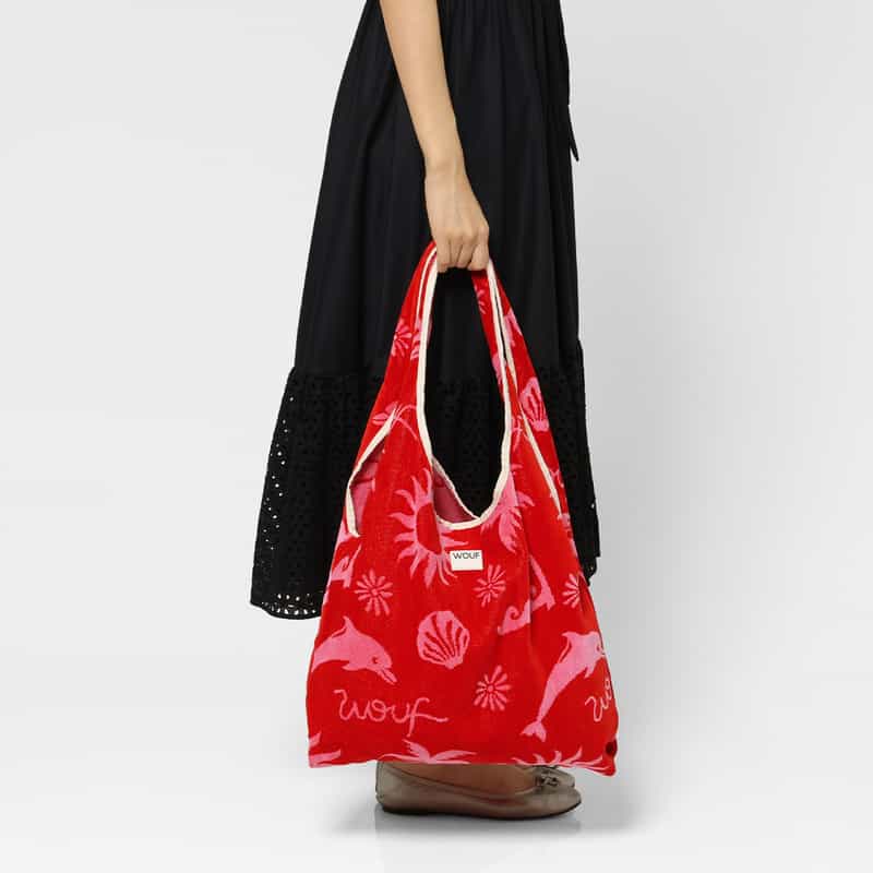 WOUF WOUF ＜ウーフ＞ トートバッグ RED