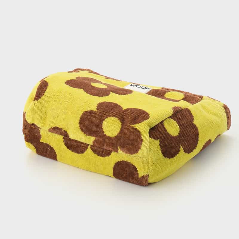 WOUF WOUF ＜ウーフ＞ コットンポーチ YELLOW