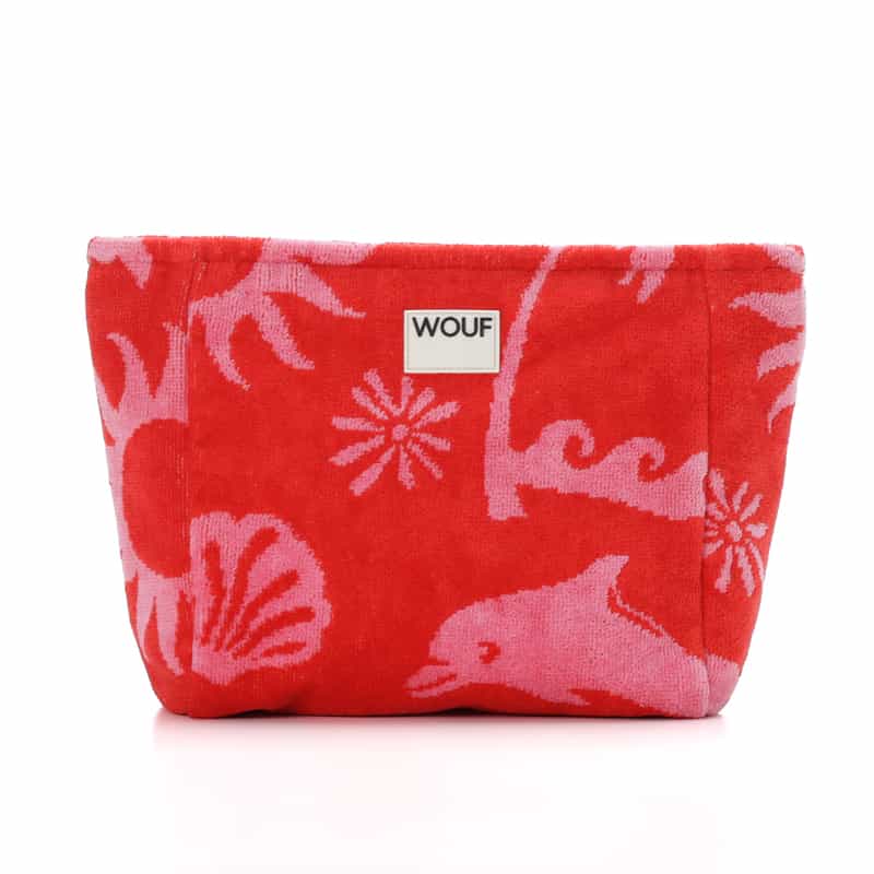 WOUF WOUF ＜ウーフ＞ コットンポーチ RED