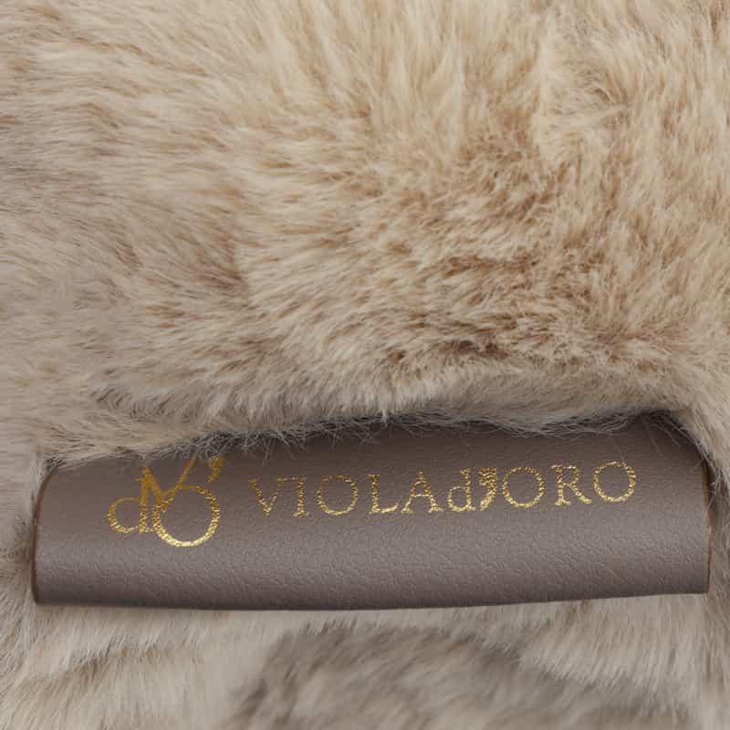 VIOLAD’ORO VIOLAD’ORO ＜ヴィオラドーロ＞ フェイクファートートバッグ IVORY