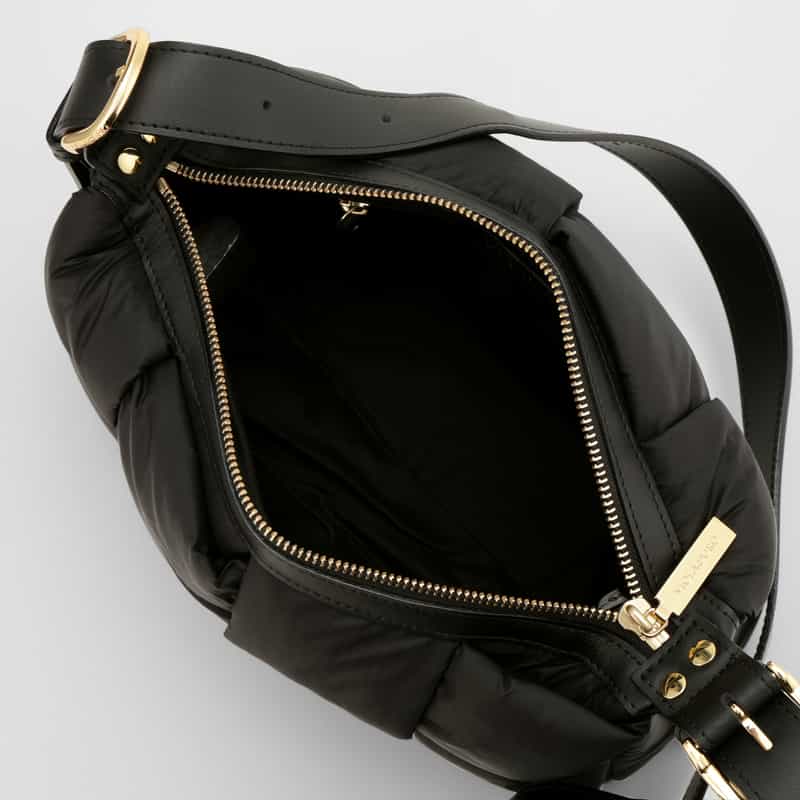 VIOLAD’ORO VIOLAD’ORO ＜ヴィオラドーロ＞ チェックデザイン ショルダーバッグ BLACK