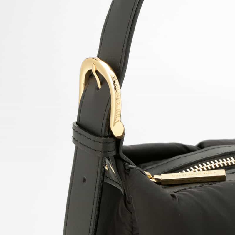 VIOLAD’ORO VIOLAD’ORO ＜ヴィオラドーロ＞ チェックデザイン ショルダーバッグ BLACK