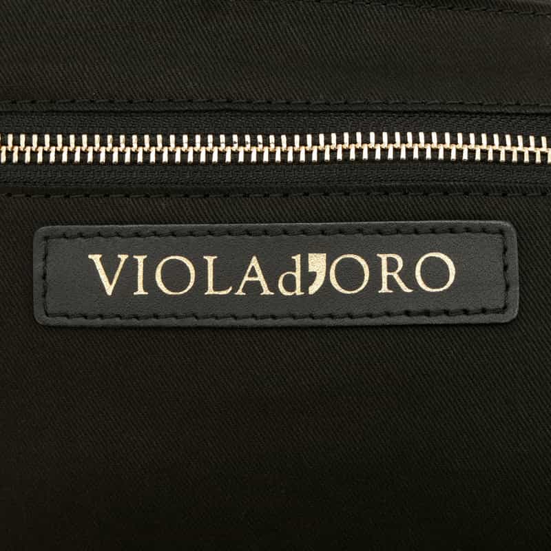 VIOLAD’ORO VIOLAD’ORO ＜ヴィオラドーロ＞ チェックデザイン ショルダーバッグ BLACK