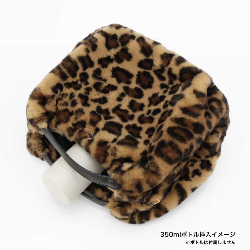 VIOLAD’ORO VIOLAD’ORO ＜ヴィオラドーロ＞ レオパード柄フェイクファートートバッグ LIGHT BROWN