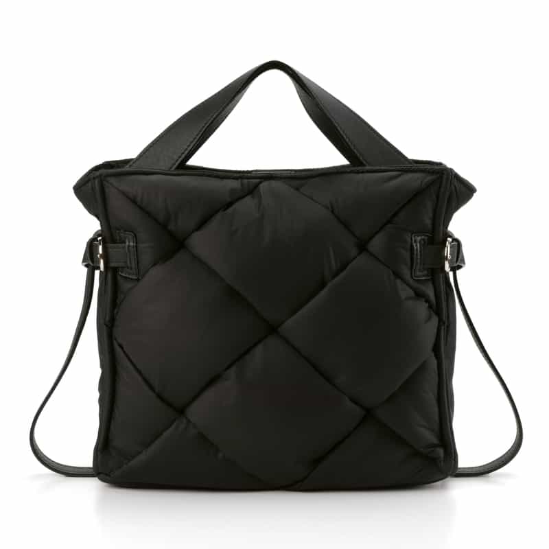 VIOLAD’ORO VIOLAD’ORO ＜ヴィオラドーロ＞ チェックデザイン ミニトートバッグ BLACK