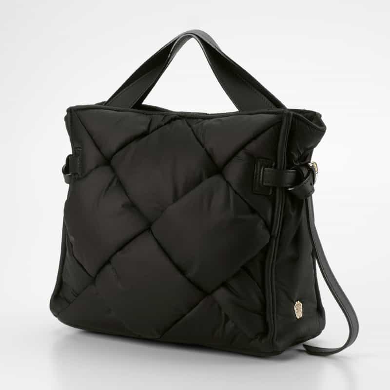 VIOLAD’ORO VIOLAD’ORO ＜ヴィオラドーロ＞ チェックデザイン ミニトートバッグ BLACK