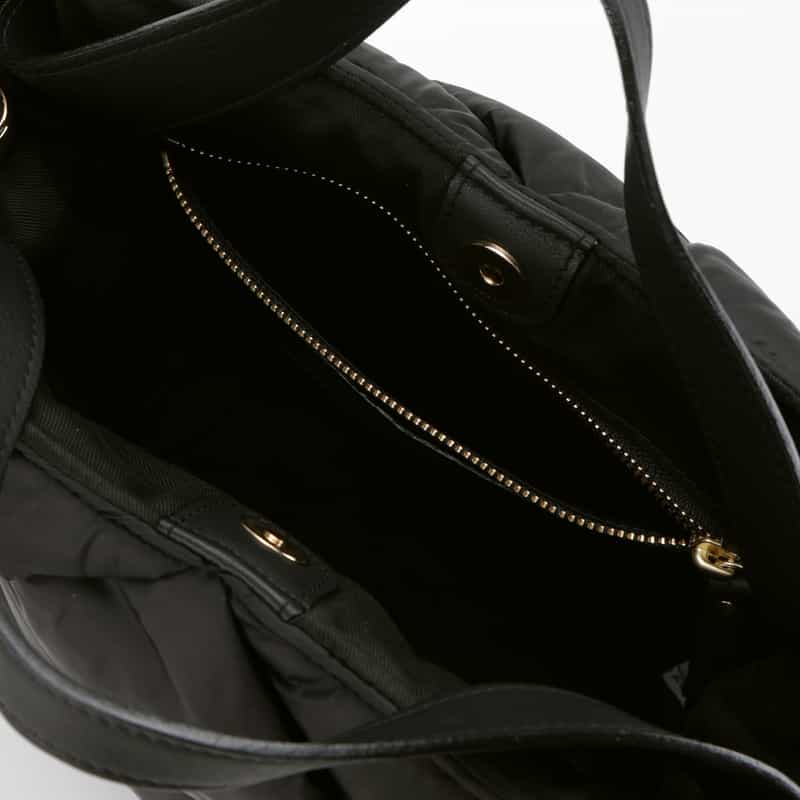 VIOLAD’ORO VIOLAD’ORO ＜ヴィオラドーロ＞ チェックデザイン ミニトートバッグ BLACK