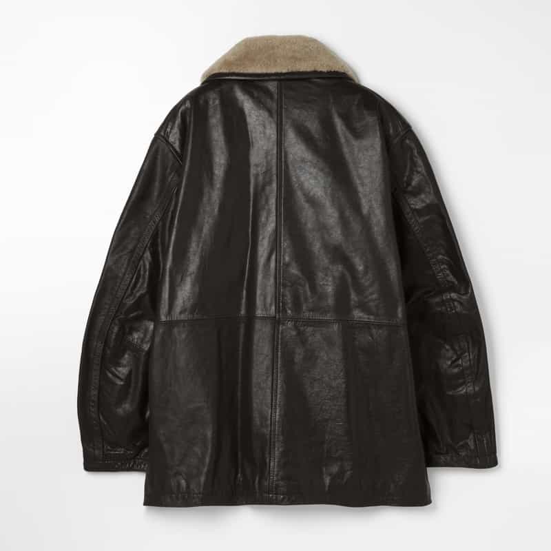 YOKE YOKE＜ヨーク＞ レザーカーコート DARK BROWN