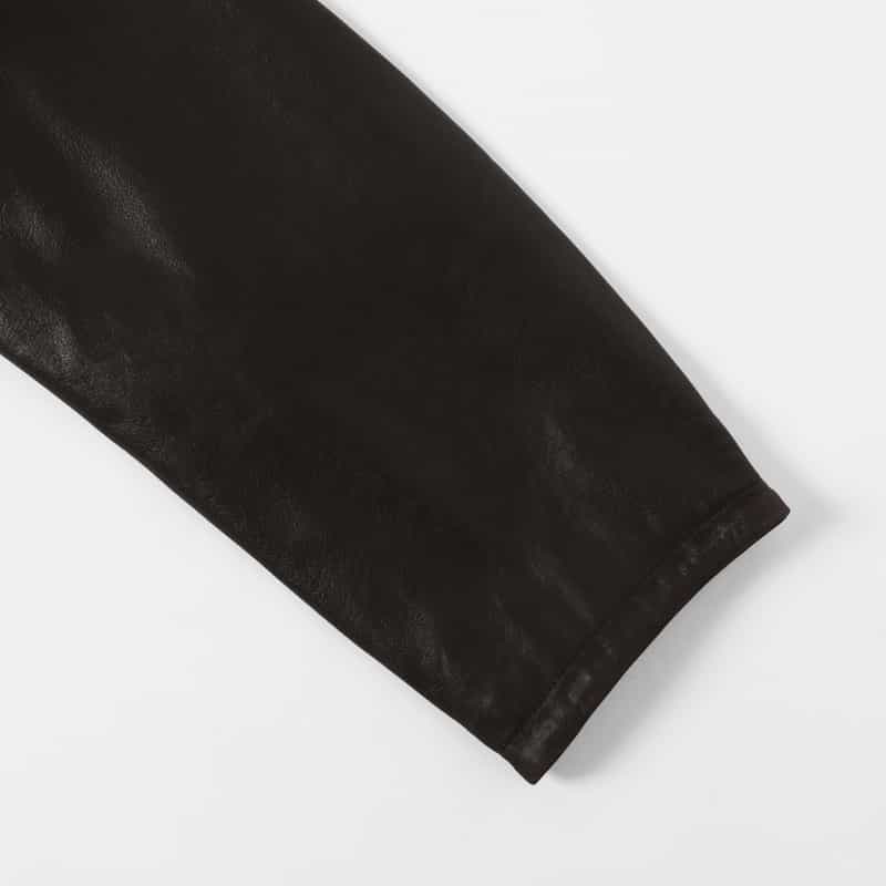 YOKE YOKE＜ヨーク＞ レザーカーコート DARK BROWN