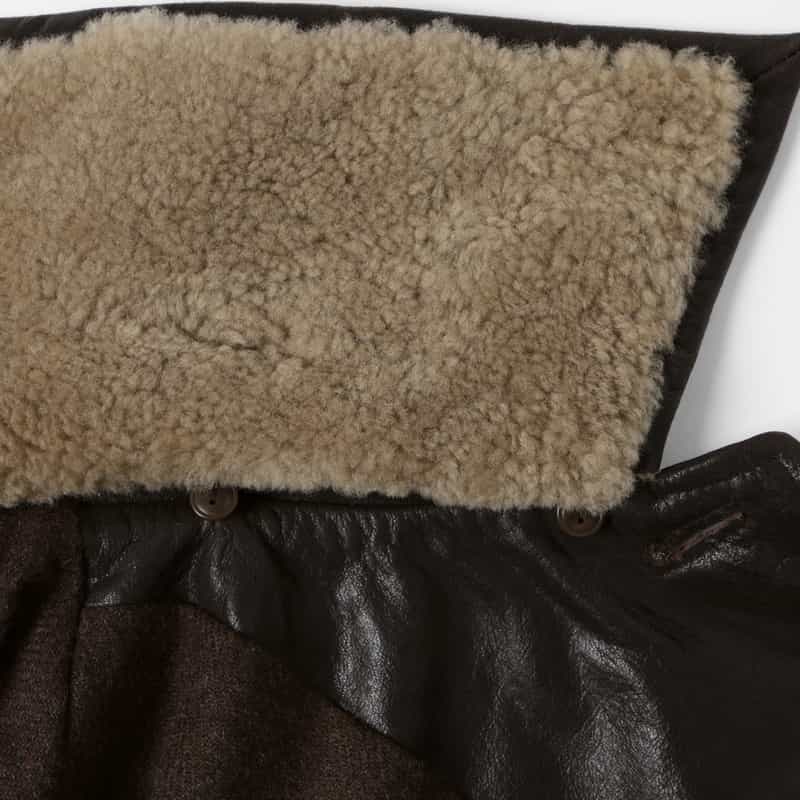 YOKE YOKE＜ヨーク＞ レザーカーコート DARK BROWN