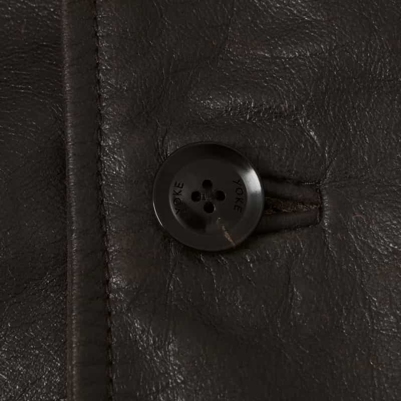 YOKE YOKE＜ヨーク＞ レザーカーコート DARK BROWN