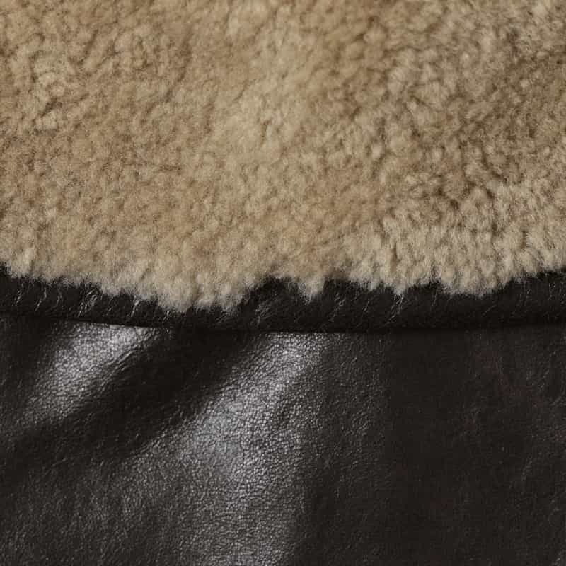 YOKE YOKE＜ヨーク＞ レザーカーコート DARK BROWN