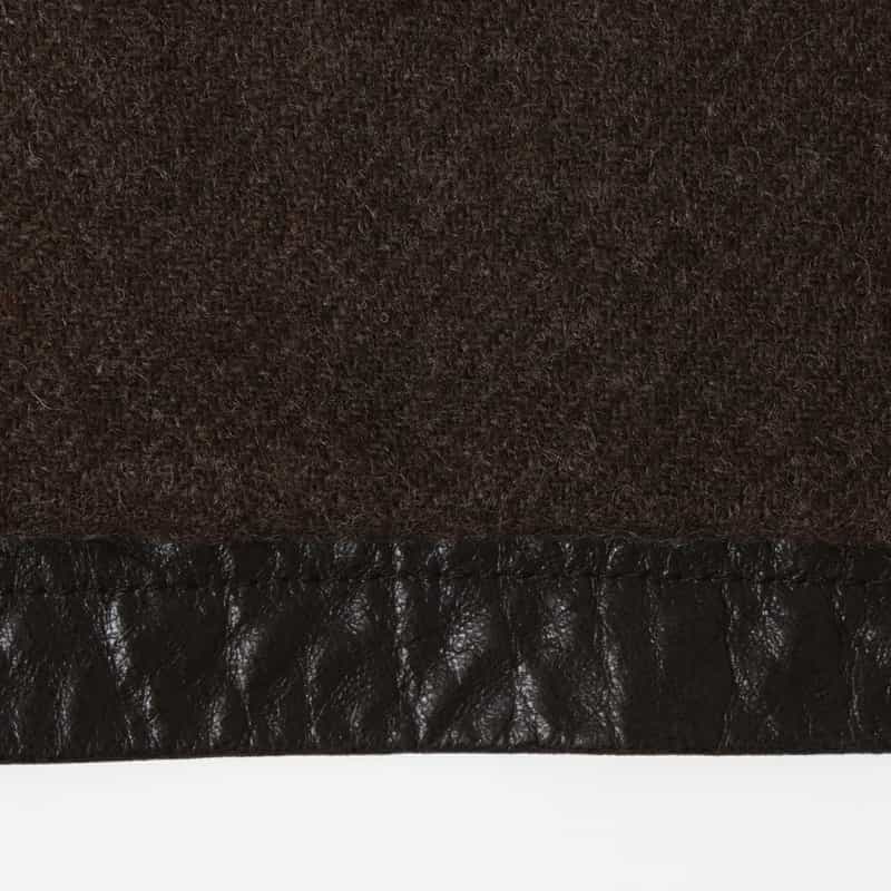 YOKE YOKE＜ヨーク＞ レザーカーコート DARK BROWN